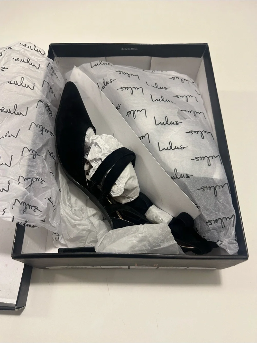 🆕 Lulu's Black Pointed-Toe Lace-Up Heels